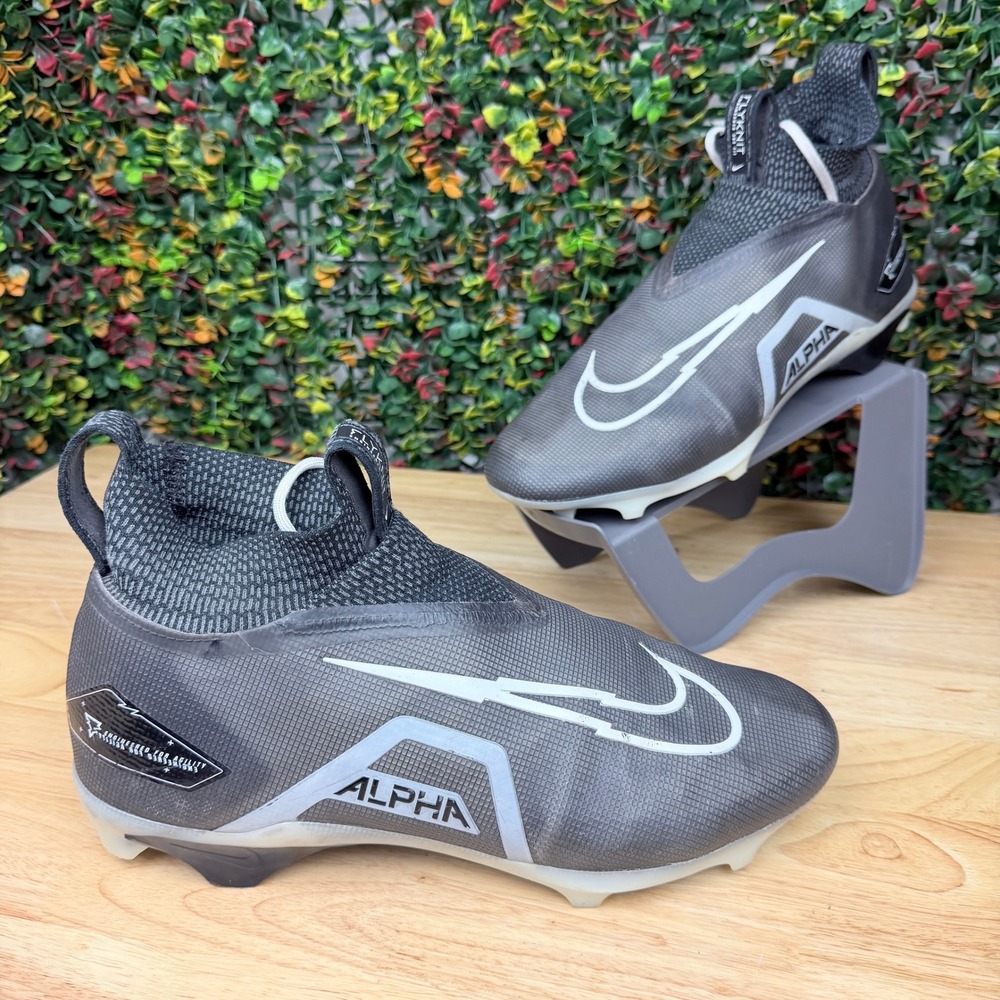 Nike Alpha Menace Elite 3 Football Cleats Shoes Black White CT6648-001 Mens 12